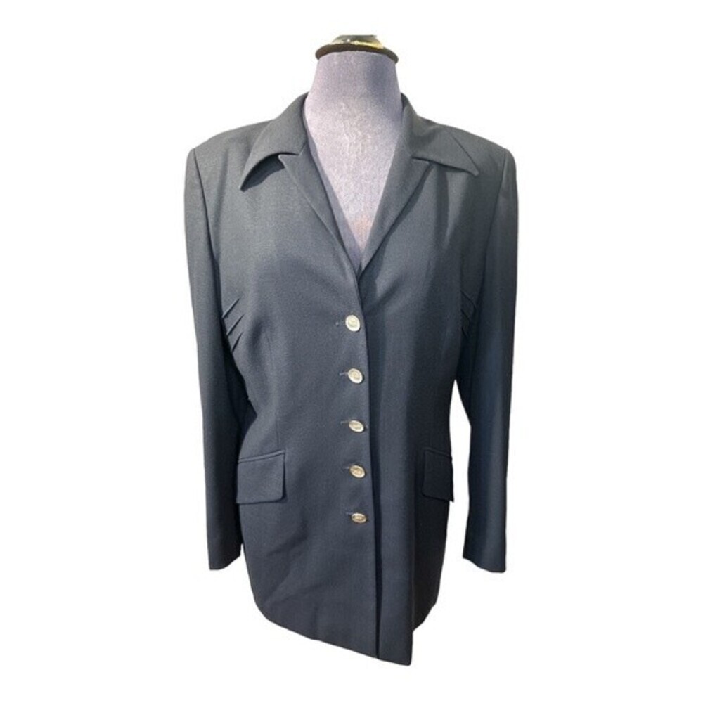 Escada Vintage Navy Pant Suit Set Size 40